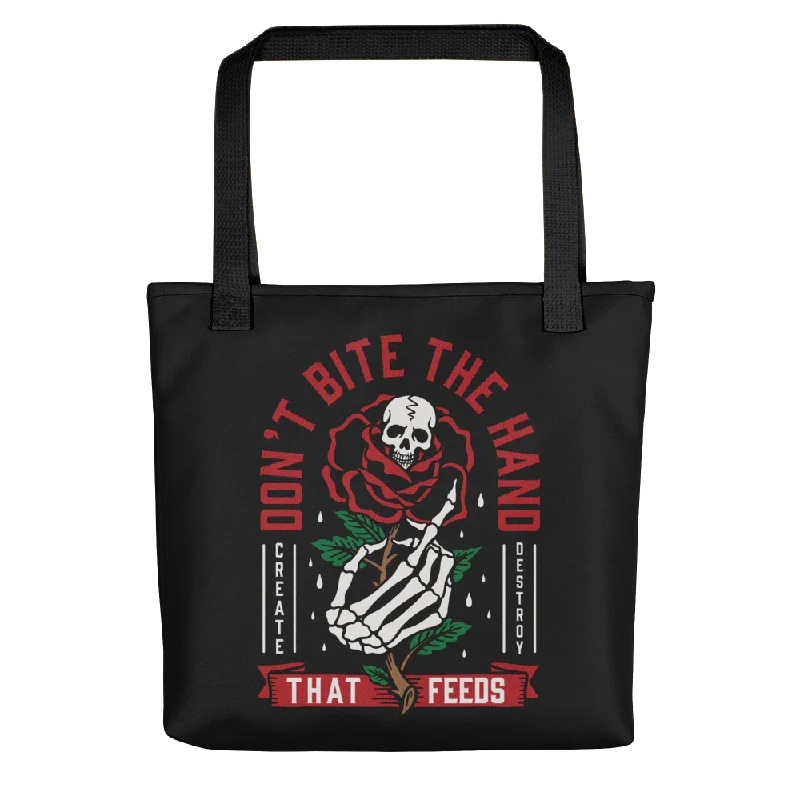 Bags For Minimalist And Functional Design Don't Bite The Hand That Feeds Tote bag Trendy Purses At Exclusive Promotional Rates Bags For Minimalist And Functional Design Don't Bite The Hand That Feeds Tote bag Trendy Purses At Exclusive Promotional Rates