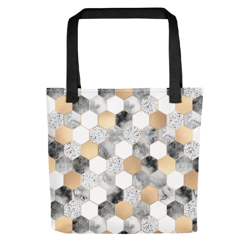 Browse Our Top Products Hexagonal Pattern Tote Bag Statement Bags, Shop Today