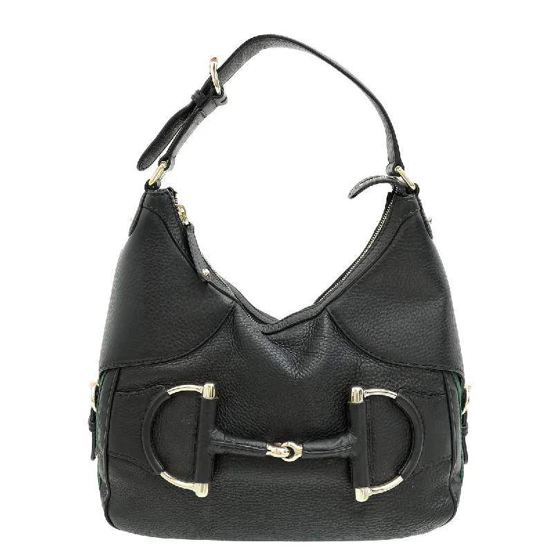 Flash Sale Gucci Black Vintage Web Horsebit Heritage Hobo Bag Statement Handbags At Unbeatable Discounts