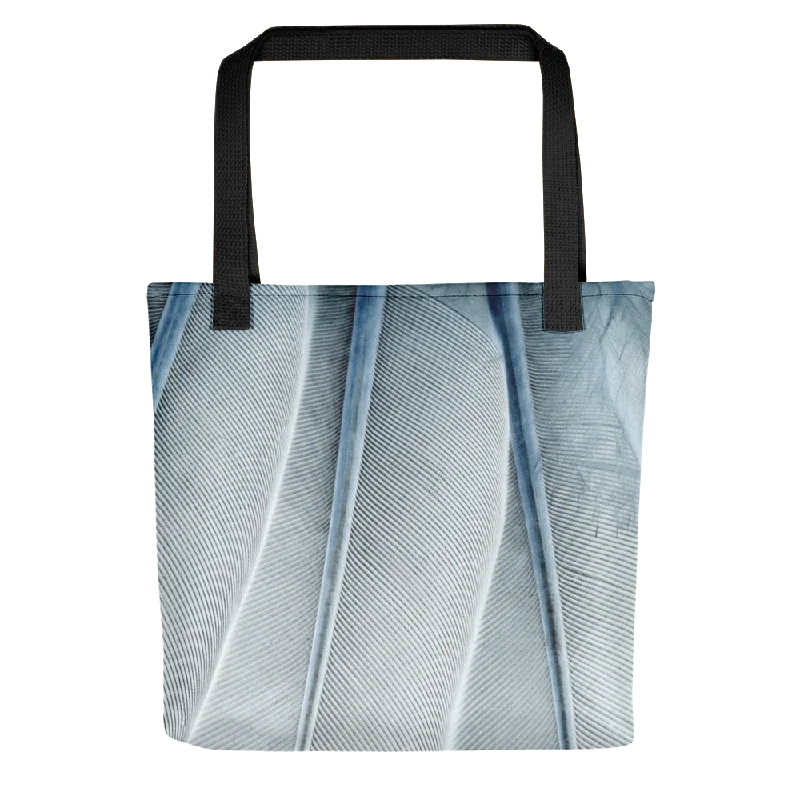 Senior Travelers White Feathers Texture Tote bag Must-Have Bags, Big Discounts