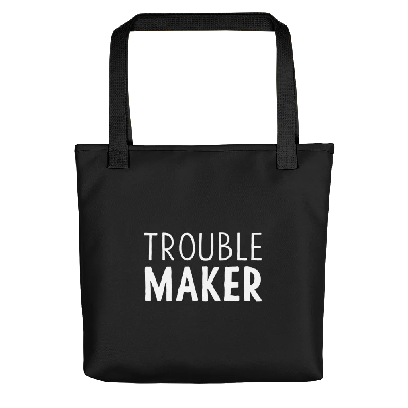 Lightweight And Functional Bags For Travel And Work Trouble Maker (Funny) Tote bag Premium Handbags At Exclusive Prices Lightweight And Functional Bags For Travel And Work Trouble Maker (Funny) Tote bag Premium Handbags At Exclusive Prices