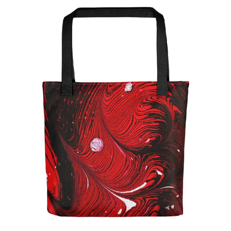 Spring Fashion Black Red Abstract Tote Bag Premium Bags At Special Prices