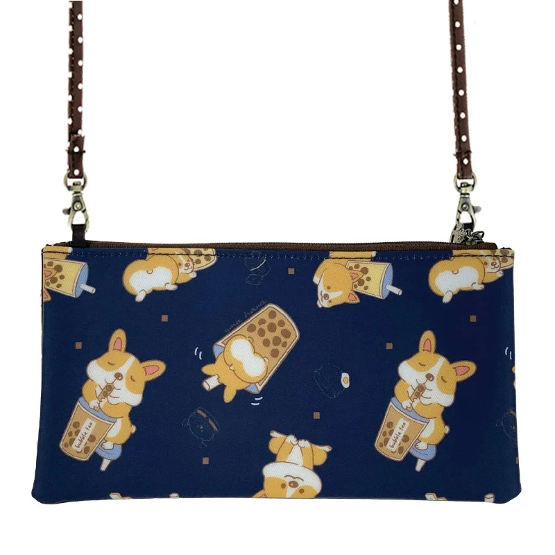 Luxe Style Discounts Blue Bubble Tea Corgi Rectangular Crossbody Elegant Bags With Limited Stock Available Luxe Style Discounts Blue Bubble Tea Corgi Rectangular Crossbody Elegant Bags With Limited Stock Available