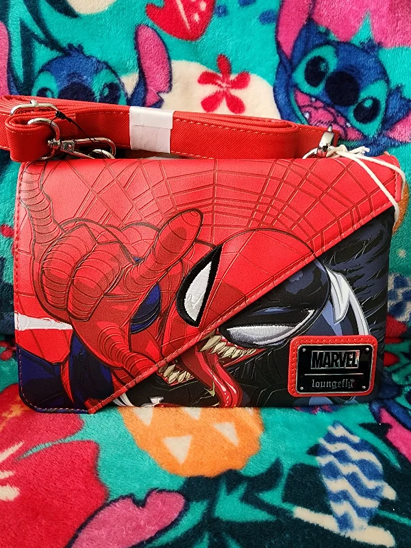Latest Trends Loungefly Marvel Spiderman/Venom Crossbody Bag Premium Bags At Special Prices Latest Trends Loungefly Marvel Spiderman/Venom Crossbody Bag Premium Bags At Special Prices
