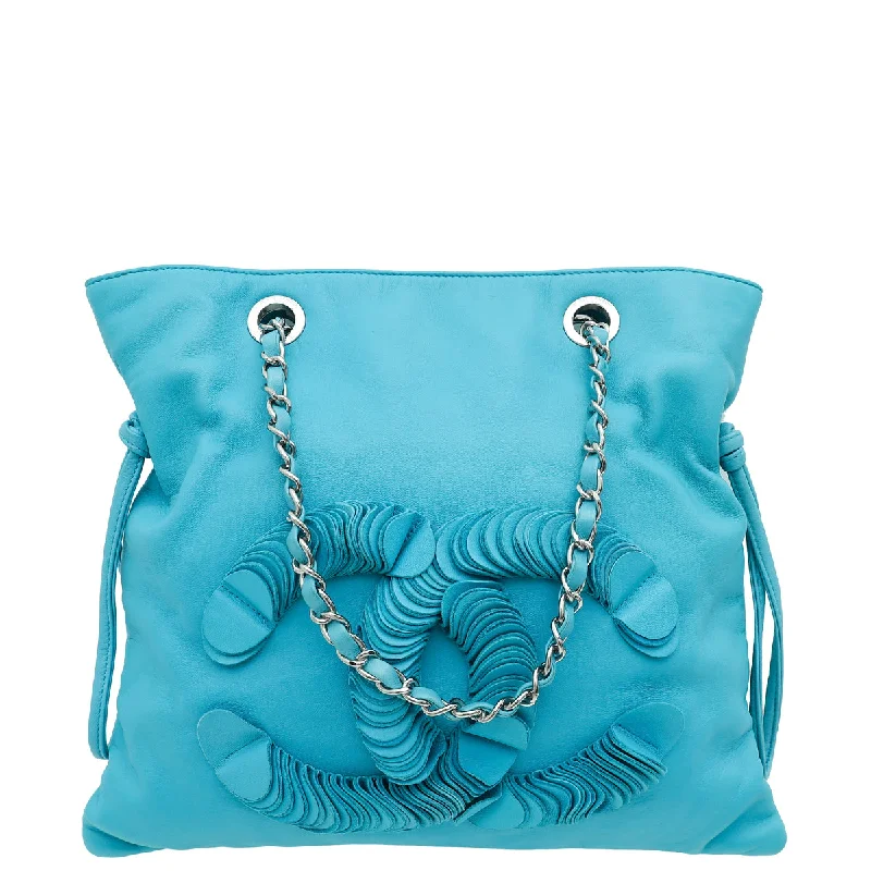 Fashion Forward Chanel Turquoise CC Disc Bon Bon Tote Bag Stylish Totes, Exclusive Savings Fashion Forward Chanel Turquoise CC Disc Bon Bon Tote Bag Stylish Totes, Exclusive Savings