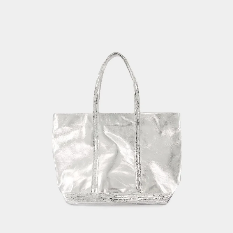 Budget-Friendly Fashion Cabas L Shopper Bag - Vanessa Bruno - Leather - Silver Fashionable Handbags At Must-Have Prices Budget-Friendly Fashion Cabas L Shopper Bag - Vanessa Bruno - Leather - Silver Fashionable Handbags At Must-Have Prices