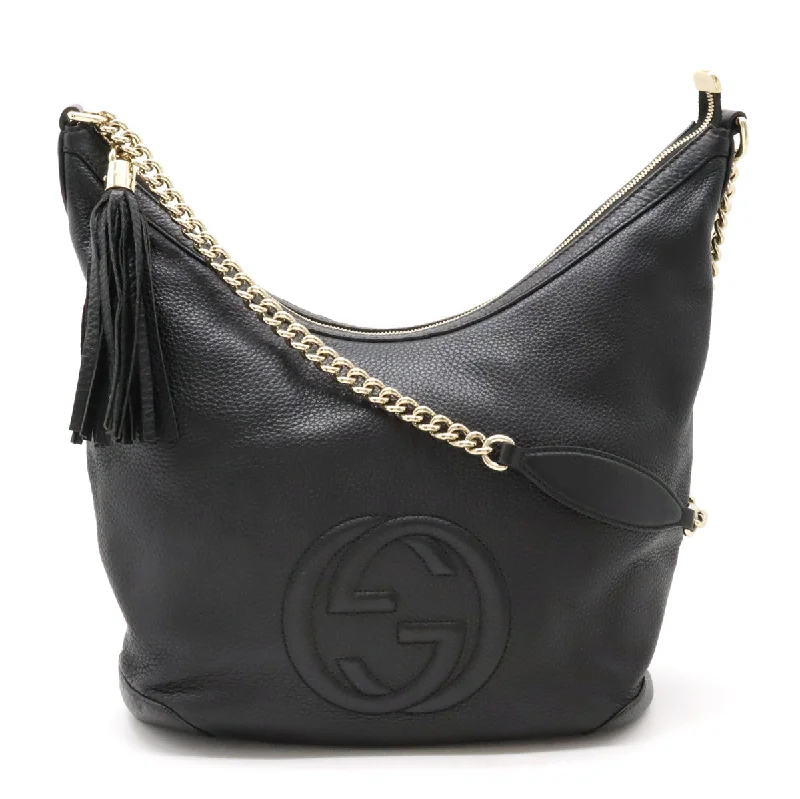 Chic Styles Gucci Soho Leather Chain Shoulder Bag Black Flash Sale On Designer Bags