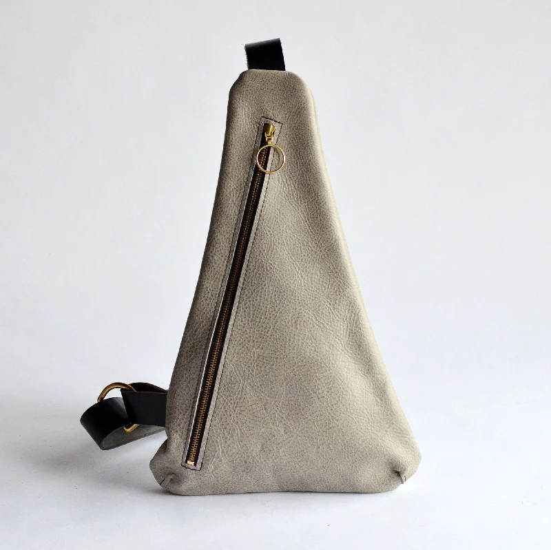 Modern Fashion Sale Triangle Sling Bag - Pebbled Grey Slouchy Leather Everyday Bags At Wallet-Friendly Prices Modern Fashion Sale Triangle Sling Bag - Pebbled Grey Slouchy Leather Everyday Bags At Wallet-Friendly Prices