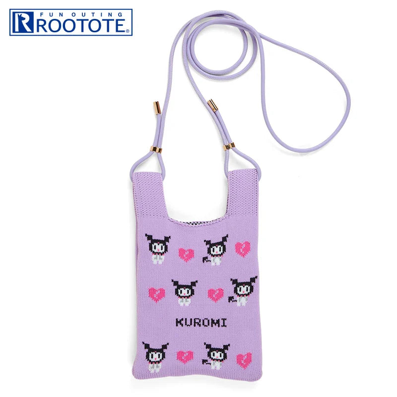 Relaxed Style Japan Sanrio - Kuromi ROOTOTE Knit Shoulder Bag (Flyer) Affordable Elegance With High-Quality Bags Relaxed Style Japan Sanrio - Kuromi ROOTOTE Knit Shoulder Bag (Flyer) Affordable Elegance With High-Quality Bags