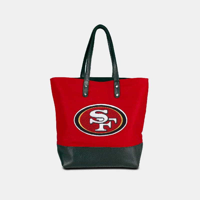 Fashionable Comfort Promotions San Francisco 49ers "SF" Melton Wool Tote Bag Trendy Purses, Limited Offer Fashionable Comfort Promotions San Francisco 49ers "SF" Melton Wool Tote Bag Trendy Purses, Limited Offer