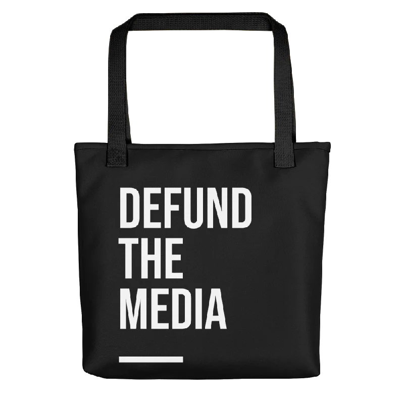 Fashion Forward Defund The Media Condensed Black Tote bag The Ultimate Sale On Must-Have Handbags Fashion Forward Defund The Media Condensed Black Tote bag The Ultimate Sale On Must-Have Handbags