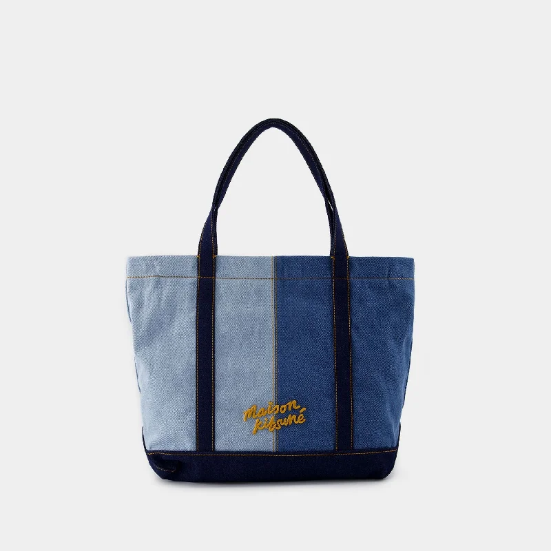 Classic Elegance Sales Fox Head Medium Shopper Bag - Maison Kitsune - Denim - Blue Don't Miss Out – Handbag Discounts Classic Elegance Sales Fox Head Medium Shopper Bag - Maison Kitsune - Denim - Blue Don't Miss Out – Handbag Discounts