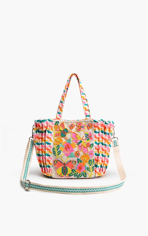 Romantic Chic Deals Rainbow Wings Floral Tote Must-Have Bags, Big Discounts