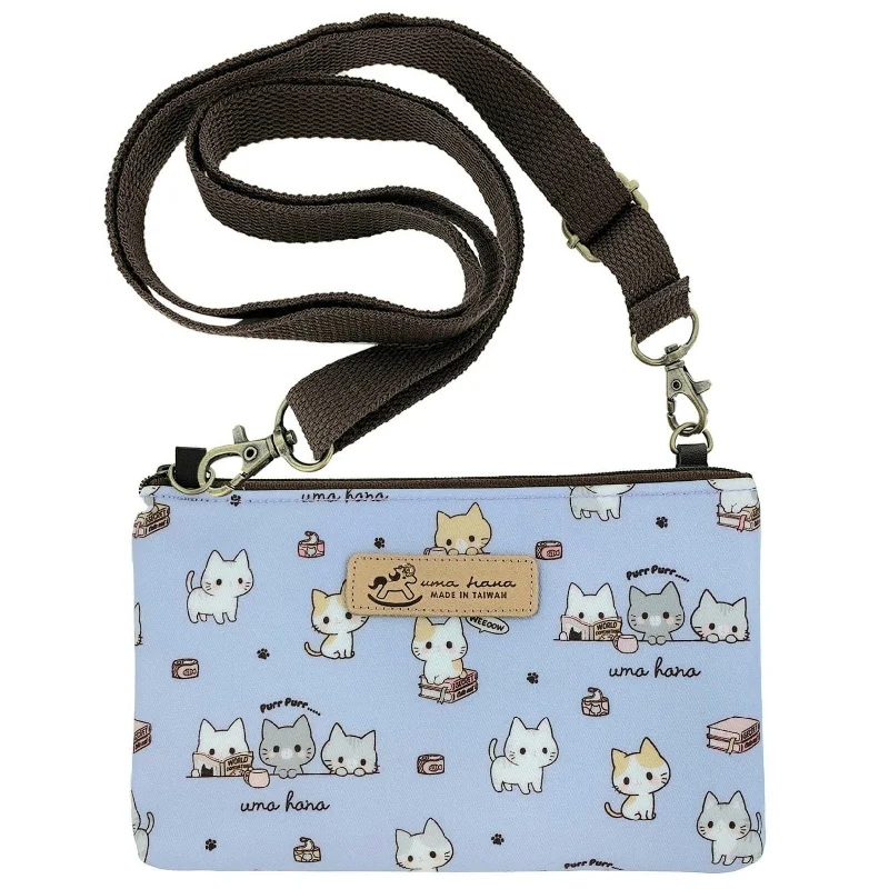 Limited Styles Periwinkle Blue Meow Cat Zipper Crossbody Luxury Totes, Affordable Prices Limited Styles Periwinkle Blue Meow Cat Zipper Crossbody Luxury Totes, Affordable Prices