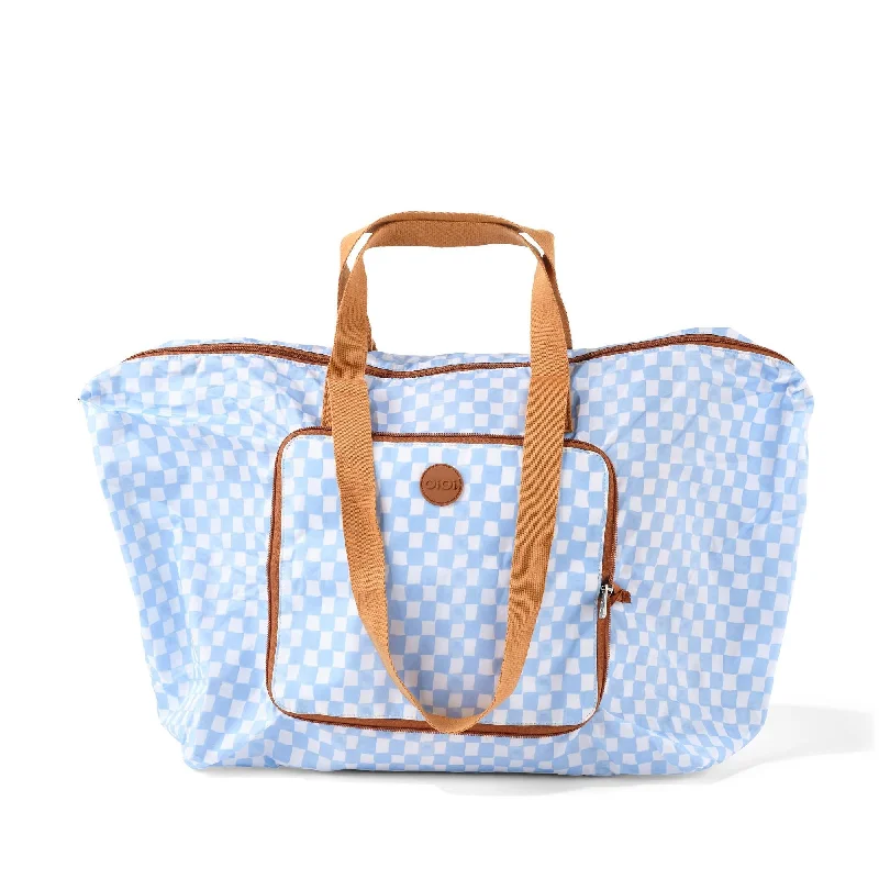 Bags With Tsa-Approved Features OiOi Fold-Up Tote - Blue Check Everyday Handbags At Wallet-Friendly Prices Bags With Tsa-Approved Features OiOi Fold-Up Tote - Blue Check Everyday Handbags At Wallet-Friendly Prices