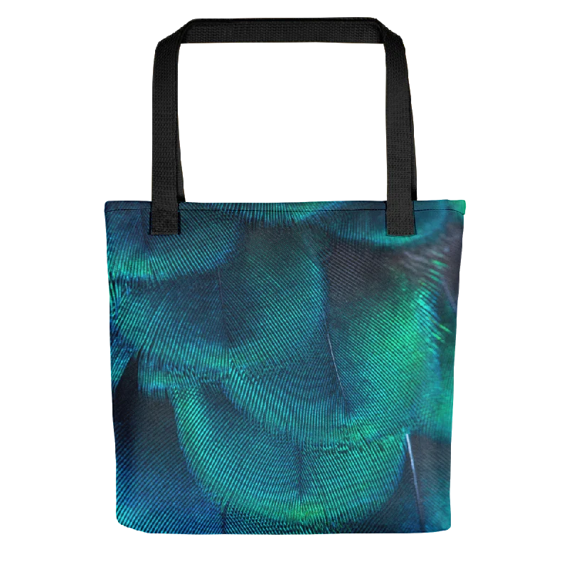 Edgy Fashion Deals Green Blue Peacock Tote Bag Elegant Purses, Shop & Save