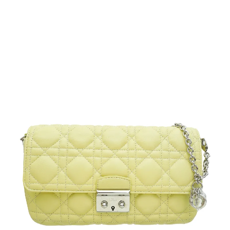 Chic & Modern Sales Christian Dior Light Yellow Cannage "Miss Dior" Promenade Chain Pouch Must-Have Bags, Big Discounts Chic & Modern Sales Christian Dior Light Yellow Cannage "Miss Dior" Promenade Chain Pouch Must-Have Bags, Big Discounts