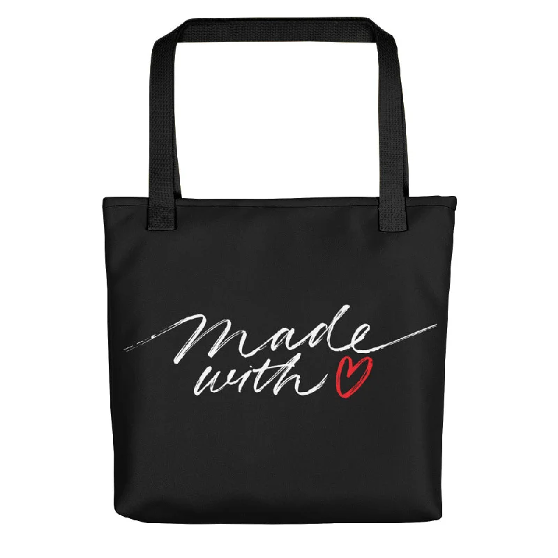 Sporty Bags For Active And Athletic Lifestyles Made With Love (Funny) Tote bag Everyday Elegance At Lower Prices Sporty Bags For Active And Athletic Lifestyles Made With Love (Funny) Tote bag Everyday Elegance At Lower Prices