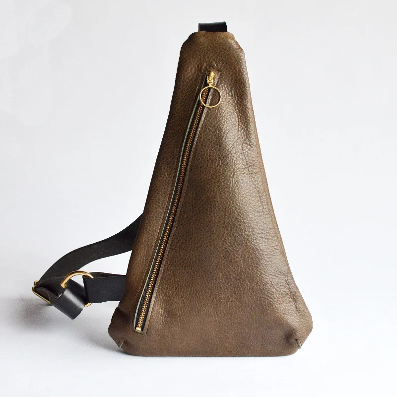 Edgy Fashion Deals Triangle Sling Bag - Pebbled Olive Slouchy Leather Stylish Handbags At Unbeatable Discounts Edgy Fashion Deals Triangle Sling Bag - Pebbled Olive Slouchy Leather Stylish Handbags At Unbeatable Discounts