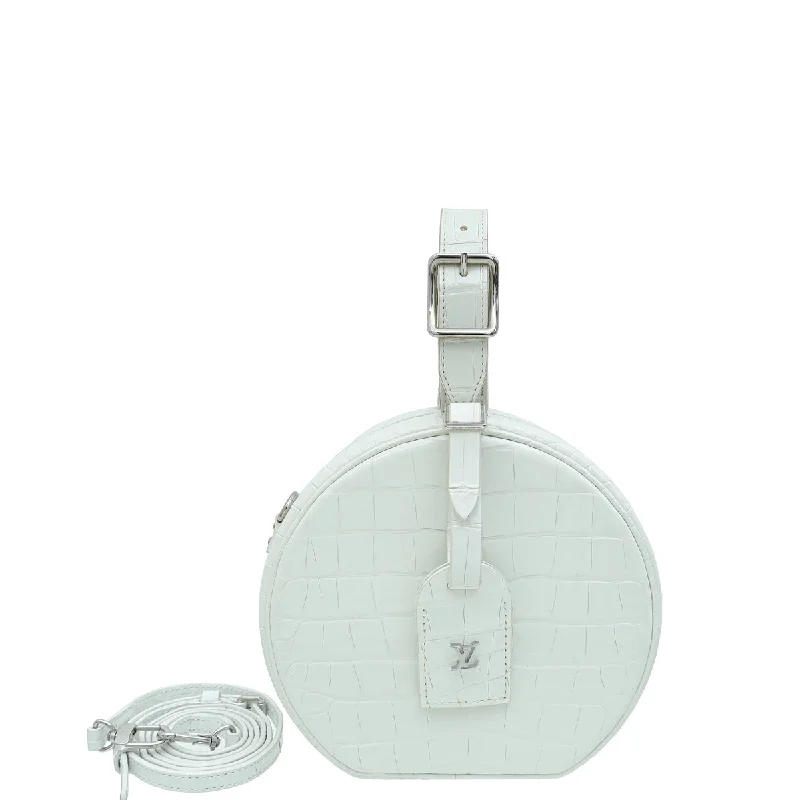 Trend Leading Collection Louis Vuitton Blanc Alligator Petite Boite Chapeau Bag Premium Quality Bags, Budget Prices Trend Leading Collection Louis Vuitton Blanc Alligator Petite Boite Chapeau Bag Premium Quality Bags, Budget Prices