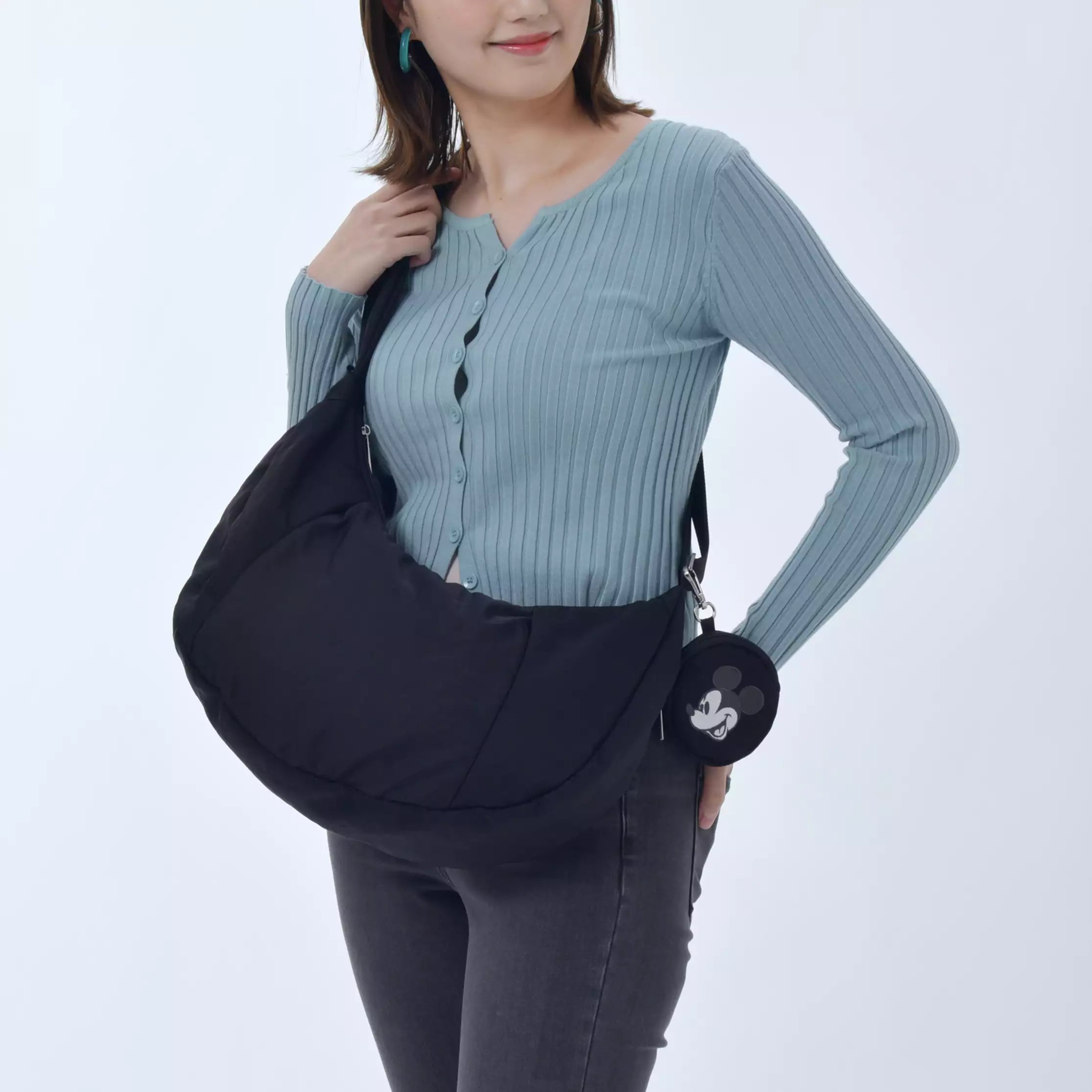 Urban Bags For City Life And Streetwear Fashion JDS - Casual Bag x Mickey Mouse "Half Moon" Shaped Shoulder Bag with Pouch Luxury Totes At The Lowest Prices Of The Season Urban Bags For City Life And Streetwear Fashion JDS - Casual Bag x Mickey Mouse "Half Moon" Shaped Shoulder Bag with Pouch Luxury Totes At The Lowest Prices Of The Season