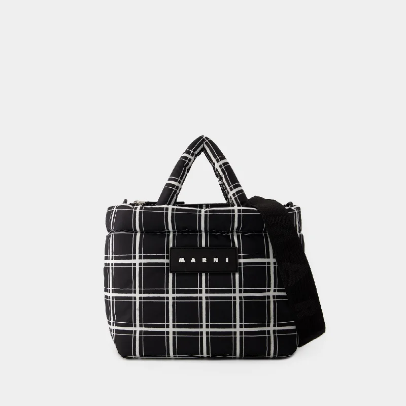 Affordable Handbags Ew Nylon Print Tote Bag - Marni - Leather - Black Must-Have Bags With Big Savings Affordable Handbags Ew Nylon Print Tote Bag - Marni - Leather - Black Must-Have Bags With Big Savings