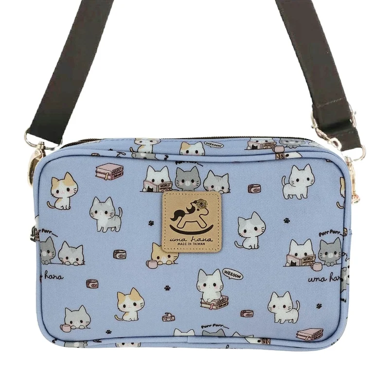Break Fashion Norms Periwinkle Blue Meow Cat Double Zipper Crossbody Fashion-Forward Bags, Now On Sale Break Fashion Norms Periwinkle Blue Meow Cat Double Zipper Crossbody Fashion-Forward Bags, Now On Sale