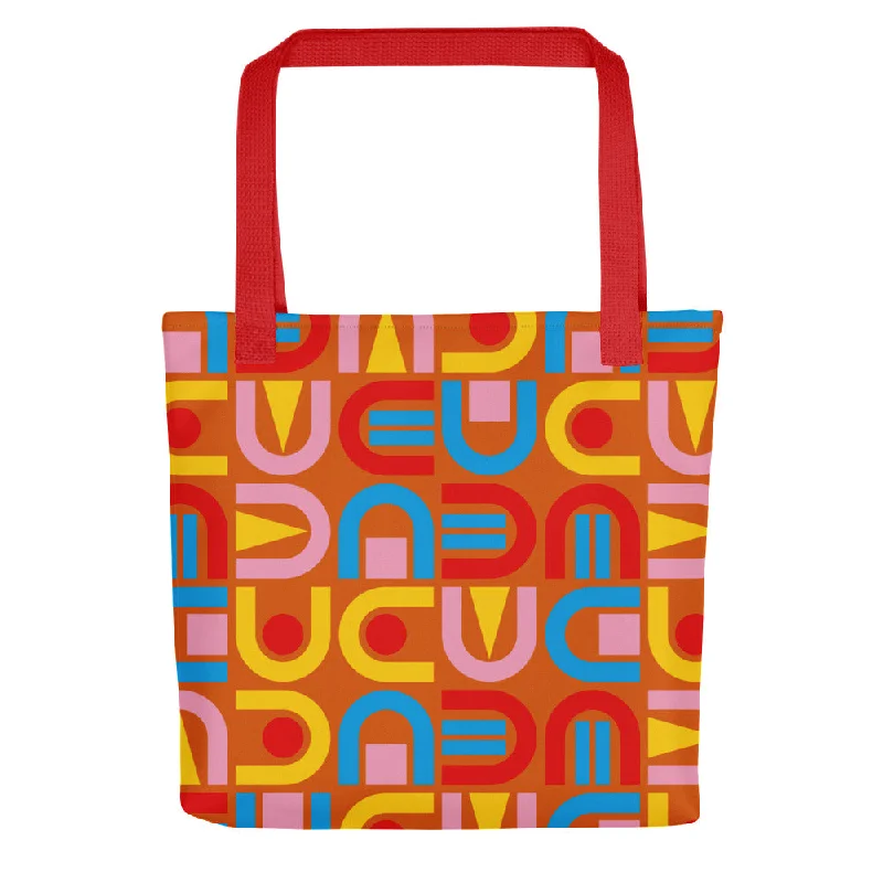 Holiday Glam "Circuitous Circle Line" Spanish Orange Tote Bag Fashionable Bags With Special Seasonal Offers Holiday Glam "Circuitous Circle Line" Spanish Orange Tote Bag Fashionable Bags With Special Seasonal Offers