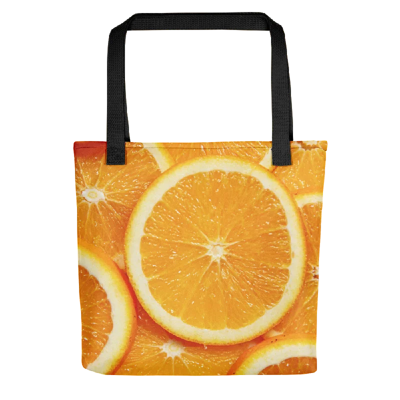 Bold Fashionistas Sliced Orange Tote Bag Elegant Purses At Clearance Prices