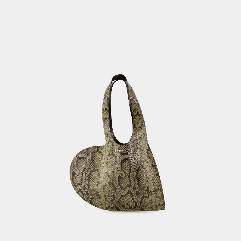 New In This Season Python Printed Mini Heart Tote Bag - Coperni - Leather - Green Exclusive Discounts On Stylish Handbags New In This Season Python Printed Mini Heart Tote Bag - Coperni - Leather - Green Exclusive Discounts On Stylish Handbags