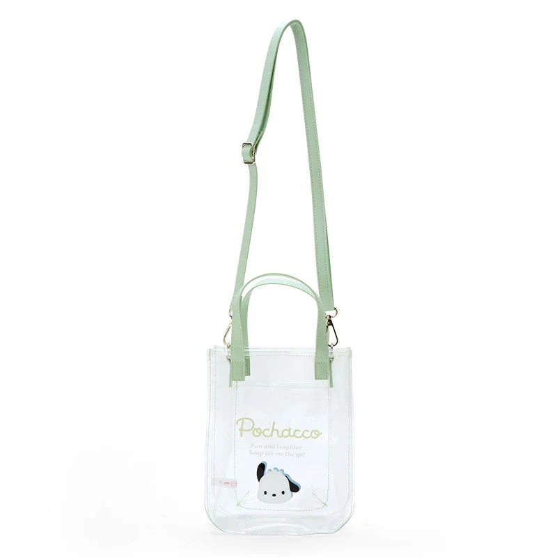 Valentine's Special Japan Sanrio - Pochacco Clear Handbag with Shoulder Strap Classic Totes, Exclusive Deals Valentine's Special Japan Sanrio - Pochacco Clear Handbag with Shoulder Strap Classic Totes, Exclusive Deals