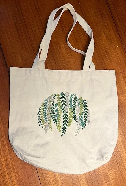 Cozy Chic Promotions Earth & Needle Embroidered Tote with Green Vines Must-Have Bags With Big Savings Cozy Chic Promotions Earth & Needle Embroidered Tote with Green Vines Must-Have Bags With Big Savings