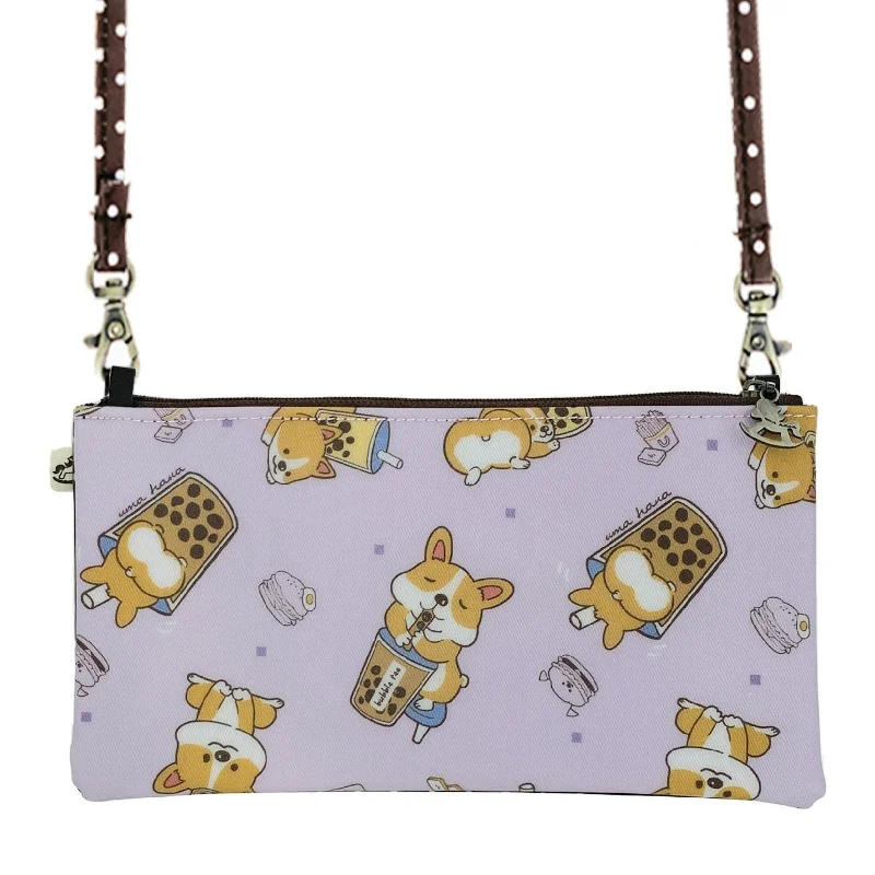 Laid-Back Fashion Offers Purple Bubble Tea Corgi Rectangular Crossbody Trendy Handbags At Limited-Time Discounts Laid-Back Fashion Offers Purple Bubble Tea Corgi Rectangular Crossbody Trendy Handbags At Limited-Time Discounts