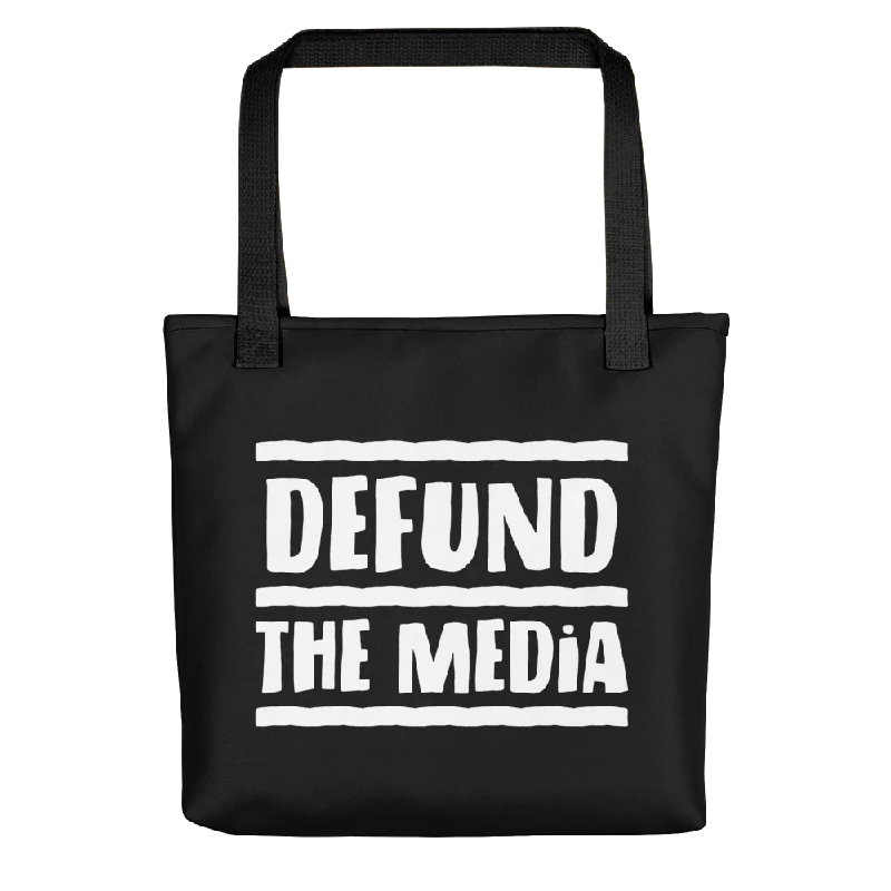 Casual Chic Defund The Media Black Tote bag Unmissable Deals On Everyday Handbags