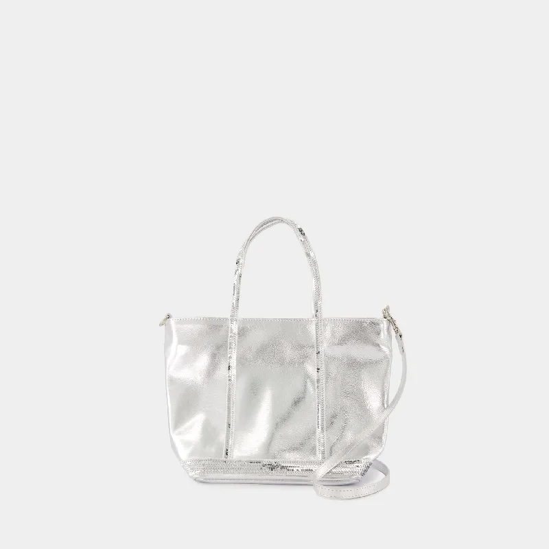 Fashion Sale Cabas S Shopper Bag - Vanessa Bruno - Leather - Silver Affordable Elegance With High-Quality Bags Fashion Sale Cabas S Shopper Bag - Vanessa Bruno - Leather - Silver Affordable Elegance With High-Quality Bags