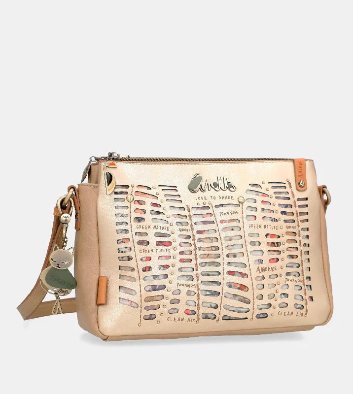 Seasonal Style Discounts Nature Pachamama golden crossbody bag with three compartments Stylish And Functional Bags Now At Reduced Rates Seasonal Style Discounts Nature Pachamama golden crossbody bag with three compartments Stylish And Functional Bags Now At Reduced Rates