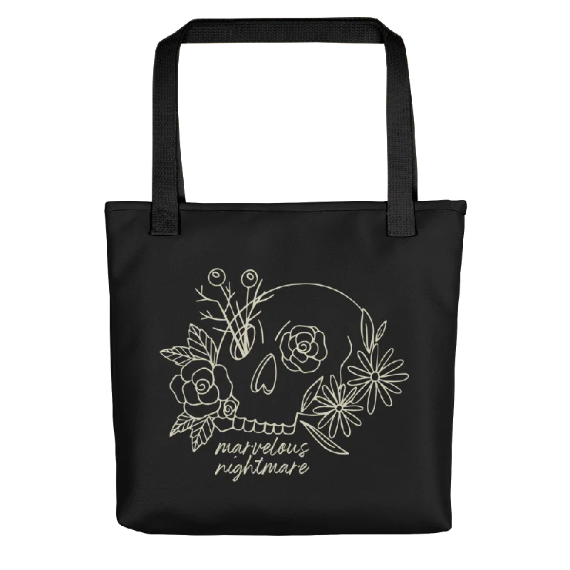 Flirty Fashion Discounts Marvelous Nightmare Flower Skull Tote bag Classic Totes, Exclusive Deals Flirty Fashion Discounts Marvelous Nightmare Flower Skull Tote bag Classic Totes, Exclusive Deals