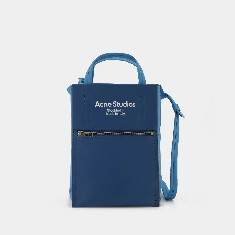 Bags For Urban And Trendy Looks Tote Bag - Acne Studios - Blue Poudré/Blue - Leather Trendy Handbags, Limited-Time Sale Bags For Urban And Trendy Looks Tote Bag - Acne Studios - Blue Poudré/Blue - Leather Trendy Handbags, Limited-Time Sale