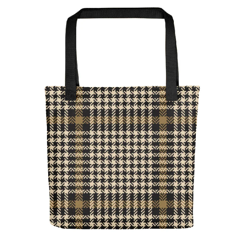 Bold Fashion Sales Herringbone Glen Plaid Pattern Tote bag Luxury Bags, Budget Prices