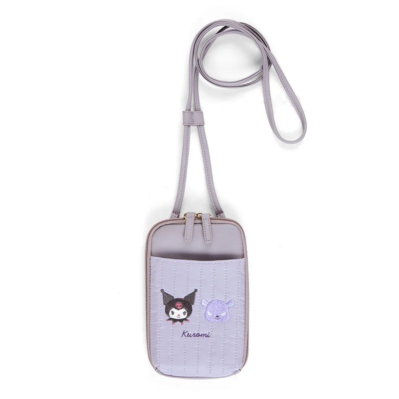 Designer Bags For Luxury Collectors Japan Sanrio - Kuromi Smartphone Shoulder Pouch (Quilted) Shoulder Bags, Crossbody Bags, And More On Sale Designer Bags For Luxury Collectors Japan Sanrio - Kuromi Smartphone Shoulder Pouch (Quilted) Shoulder Bags, Crossbody Bags, And More On Sale