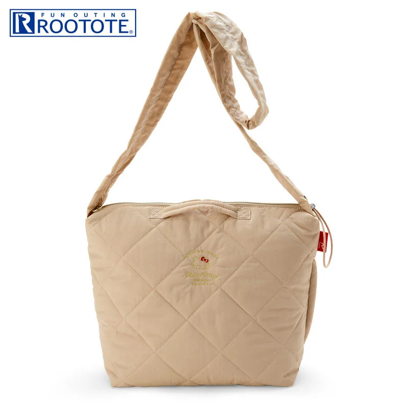 Hot Styles Japan Sanrio - Hello Kitty ROOTOTE Medium Quilt Bag (Color: Beige) Chic Handbags At Special Promotional Prices Hot Styles Japan Sanrio - Hello Kitty ROOTOTE Medium Quilt Bag (Color: Beige) Chic Handbags At Special Promotional Prices