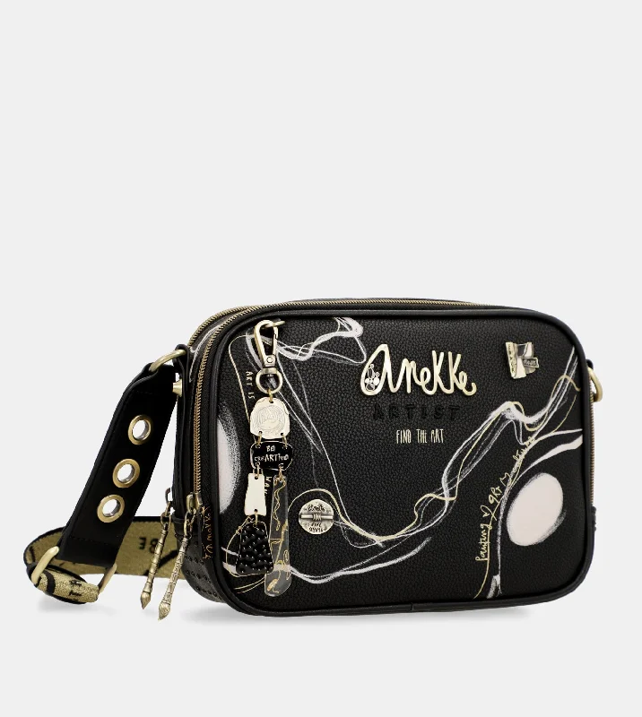 Sleek Style Discounts Nature Shodō black shoulder bag with 2 compartments Premium Quality Bags, Budget Prices Sleek Style Discounts Nature Shodō black shoulder bag with 2 compartments Premium Quality Bags, Budget Prices