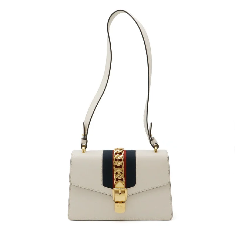 Relaxed Style Deals Gucci Sylvie Leather Shoulder Bag Off-White Everyday Bags, Budget-Friendly Relaxed Style Deals Gucci Sylvie Leather Shoulder Bag Off-White Everyday Bags, Budget-Friendly