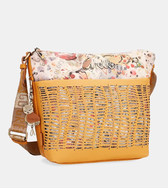 Unbeatable Prices Nature Pachamama ochre large messenger bag Chic Bags, Shop Now