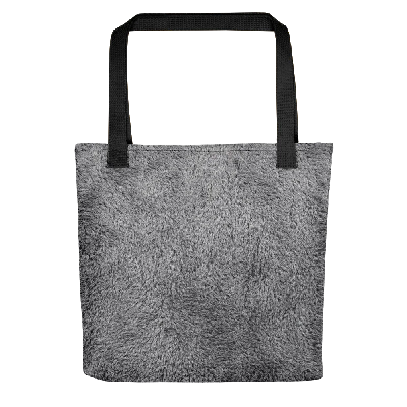 Festival Bags For Concerts And Events Soft Grey Fur Print Tote Bag Everyday Bags, Budget-Friendly Festival Bags For Concerts And Events Soft Grey Fur Print Tote Bag Everyday Bags, Budget-Friendly