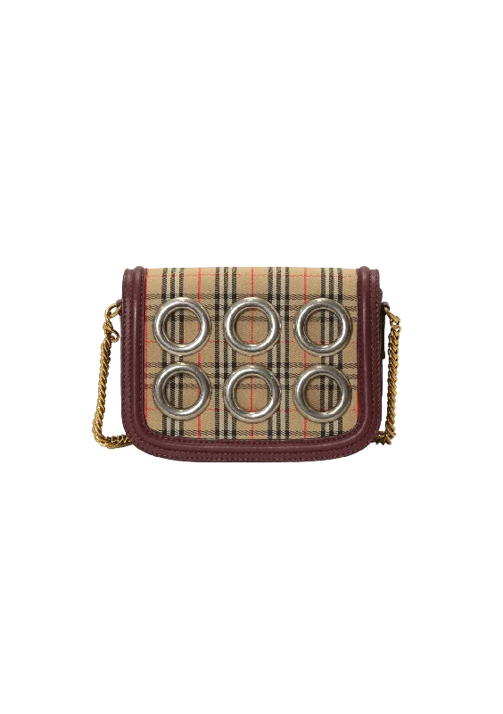 Classy Style Discounts 1983 KNIGHT CHECK EYELET BAG Fashionable Crossbody Bags At Special Offers Classy Style Discounts 1983 KNIGHT CHECK EYELET BAG Fashionable Crossbody Bags At Special Offers