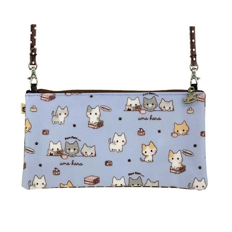 Inspired Bags For Luxury Fashion Lovers Periwinkle Blue Meow Cat Rectangular Crossbody Timeless Bags, Flash Sale Inspired Bags For Luxury Fashion Lovers Periwinkle Blue Meow Cat Rectangular Crossbody Timeless Bags, Flash Sale