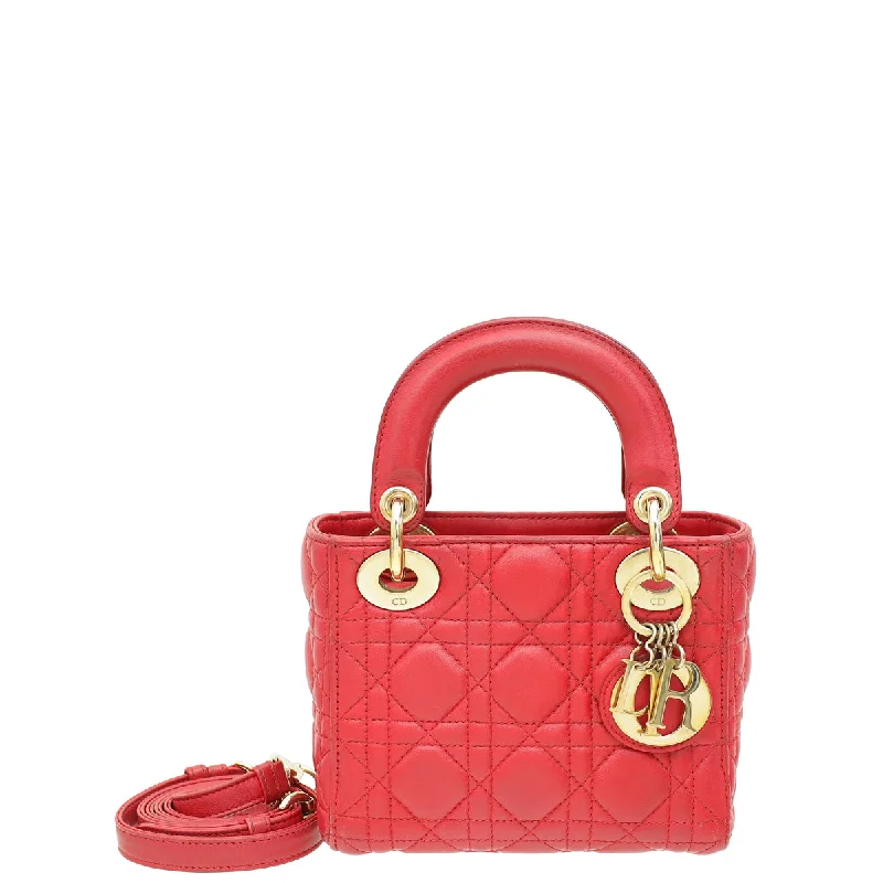 Mega Sales Christian Dior Red Lady Dior Mini Strap Bag Chic Crossbody Bags, Limited Offers Mega Sales Christian Dior Red Lady Dior Mini Strap Bag Chic Crossbody Bags, Limited Offers