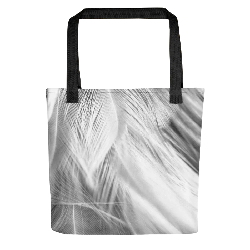 Exclusive Designer Style Deals White Feathers Tote Bag Seasonal Sale On Trendy Handbags