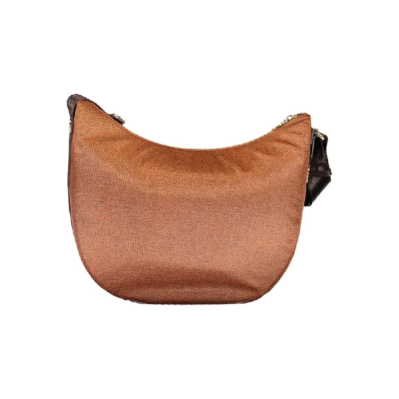 Borbonese Brown Polyester Handbag Fashionable Crossbody Bags At Special Offers